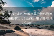 柚子影视小抄：处理字幕把什么删掉了就用把事实句挑出来，柚子影吧_1.1.0.apk